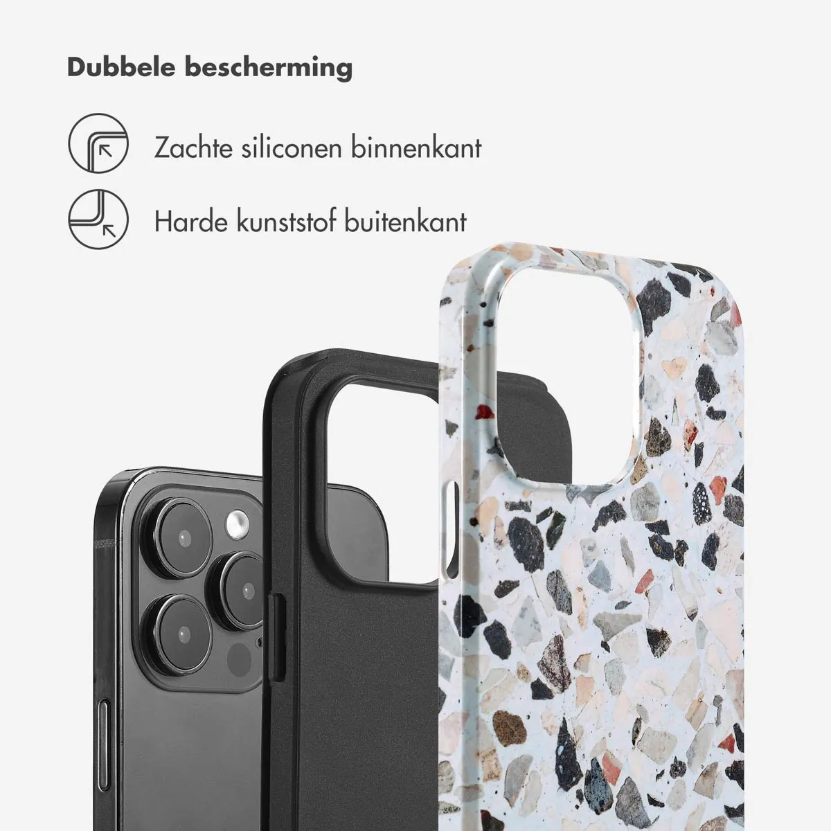 Selencia Hoesje iPhone 14 Pro Max - Chic Terazzo
