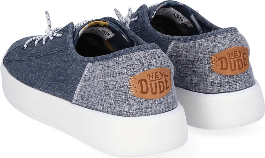 HEYDUDE Cody Craft Linen Heren Sneakers - 40 - Navy - afbeelding 6 van 6