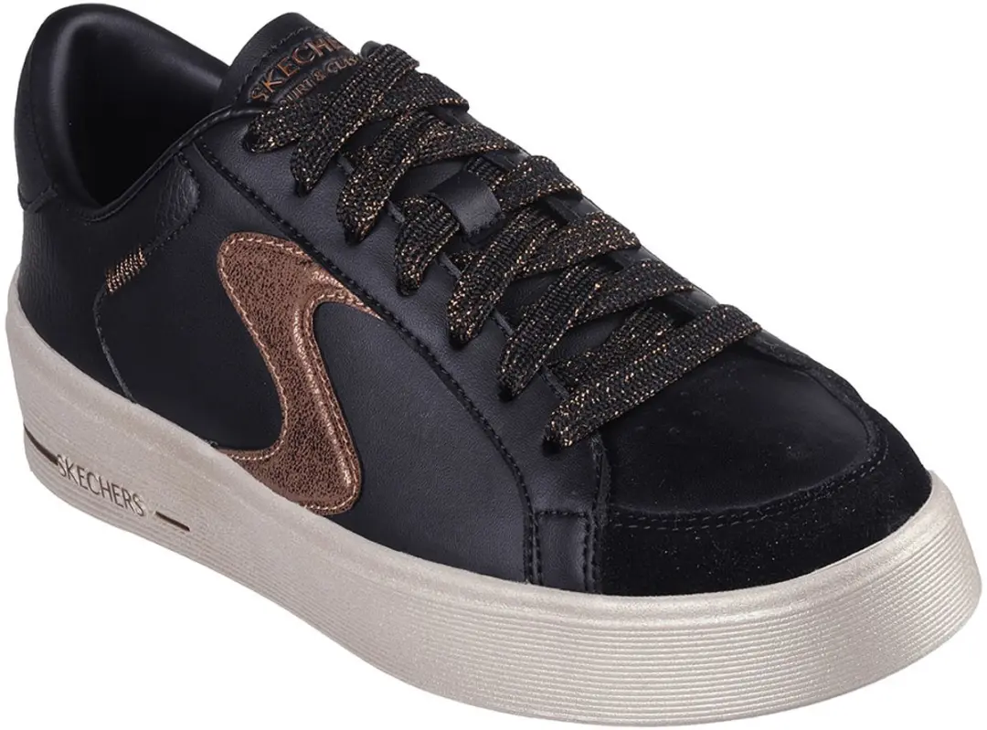 Skechers Hiland Quite Chic Dames Sneakers 106226 - Zwart - afbeelding 3 van 6