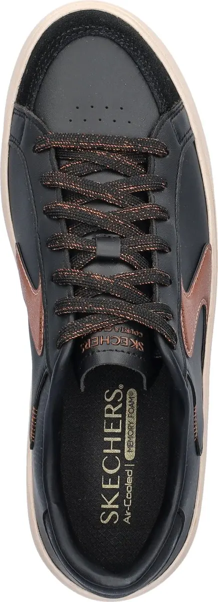Skechers Hiland Quite Chic Dames Sneakers 106226 - Zwart - afbeelding 4 van 6