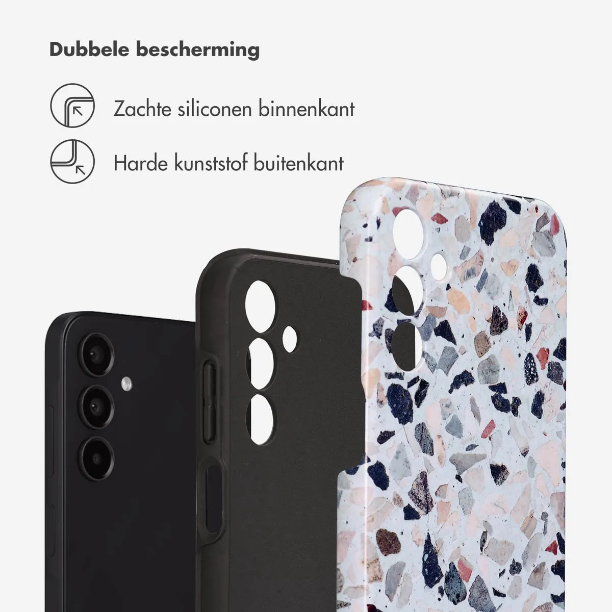 Selencia Hoesje Samsung Galaxy A15 Chic Terazzo