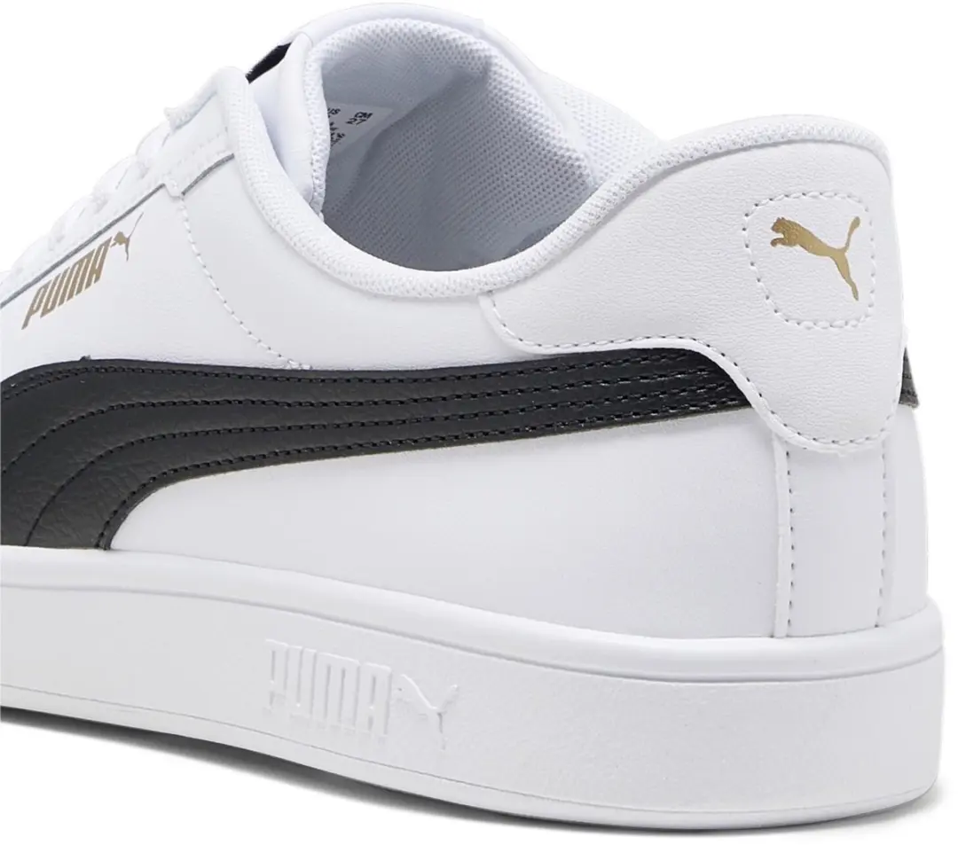 PUMA Smash 3.0 L 390987 Schoenen - 39 - Wit/Zwart/Goud
