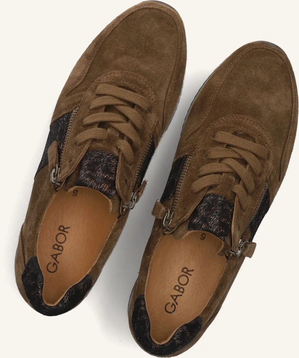 Gabor 6019 Dames Sneakers - Bruin - Maat 36 - afbeelding 3 van 6