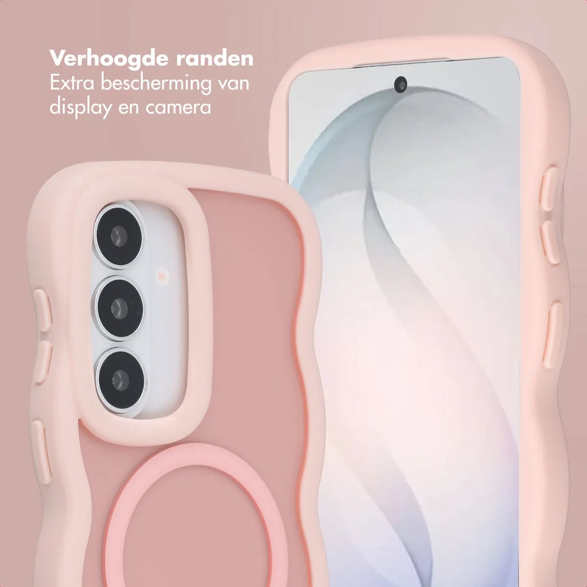 Selencia Wavy Case Samsung Galaxy S26 - Lichtroze