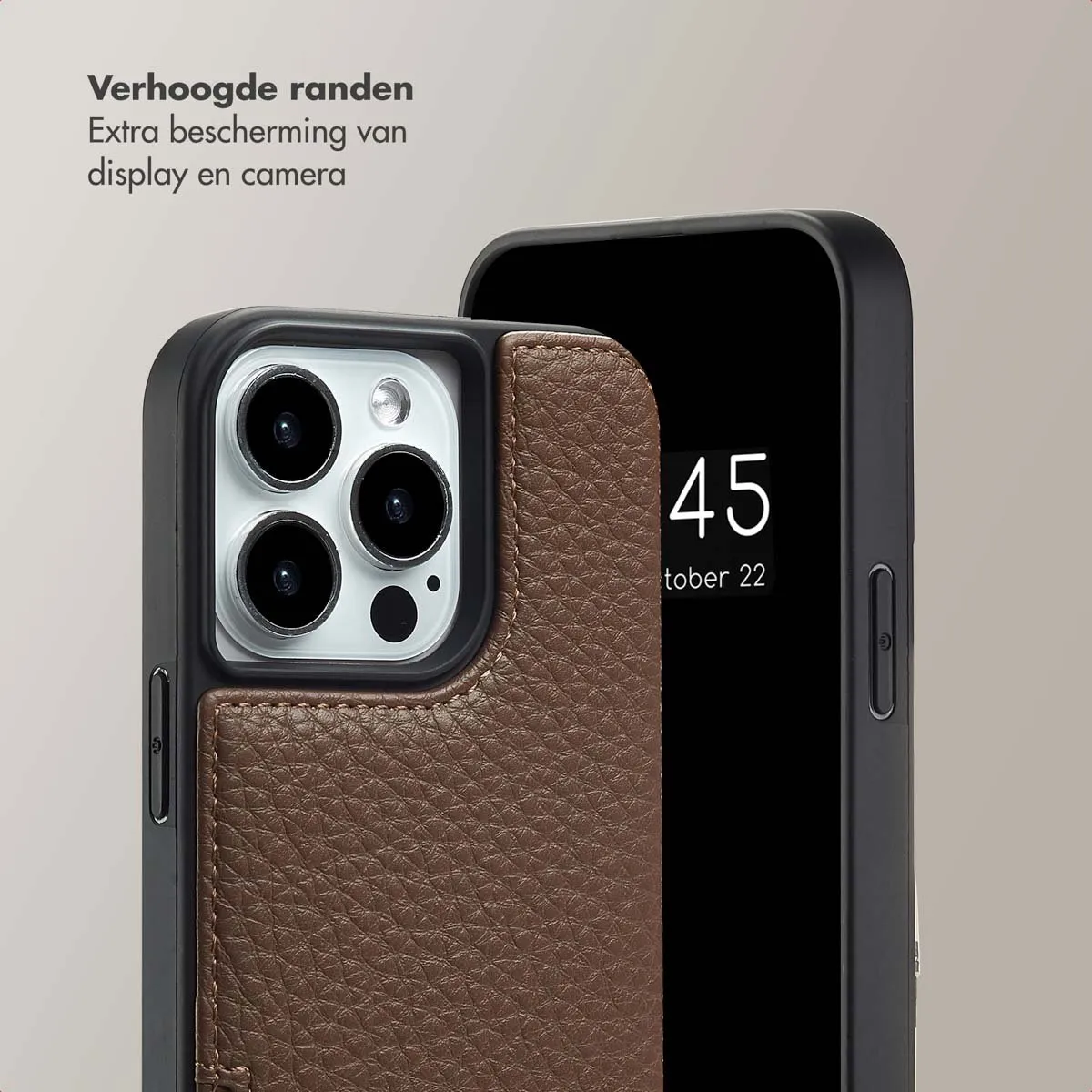 Selencia Hoesje iPhone 13 Pro - Mocha Brown - 2 Pasjes