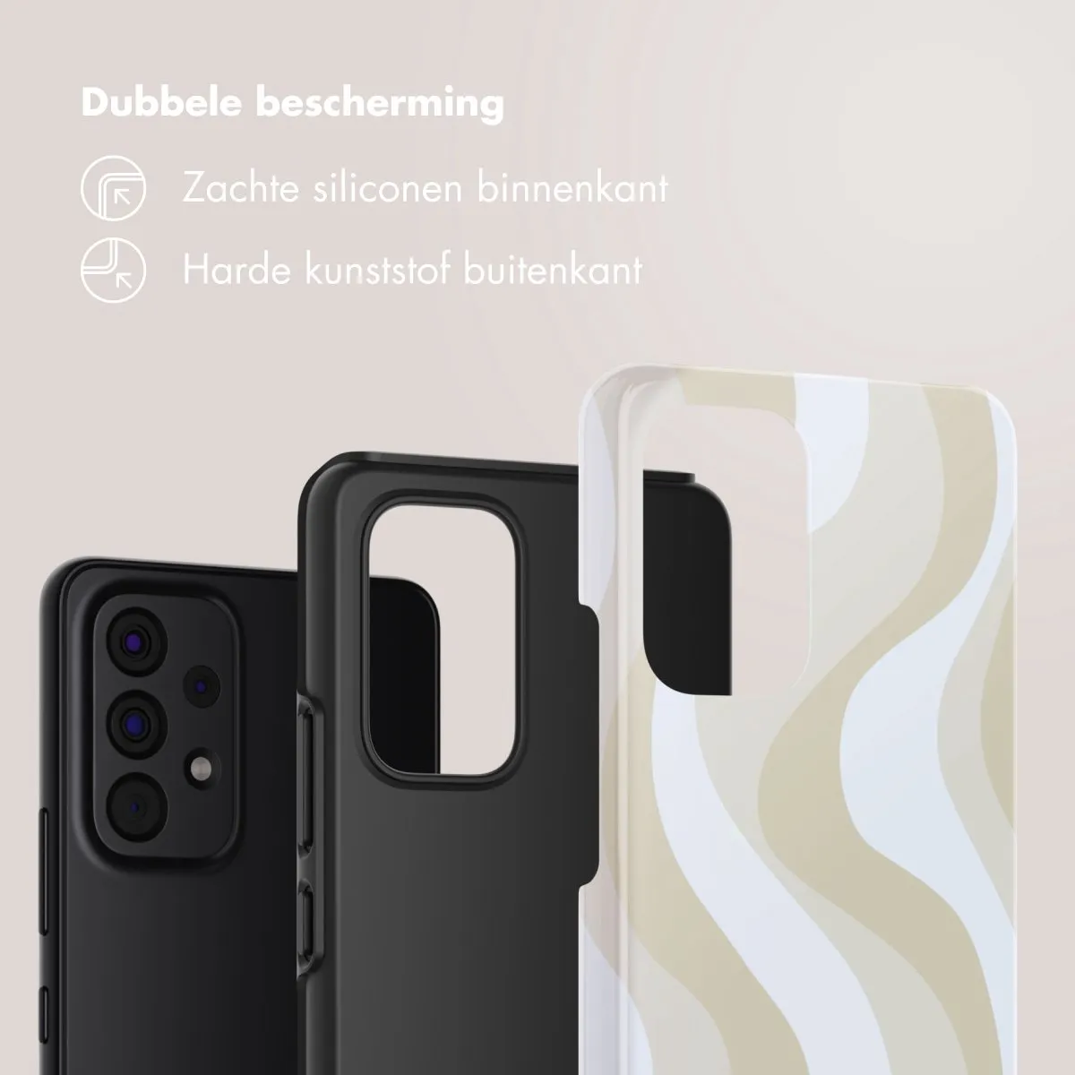Selencia Hoesje Samsung Galaxy A53 Desert Waves Beige