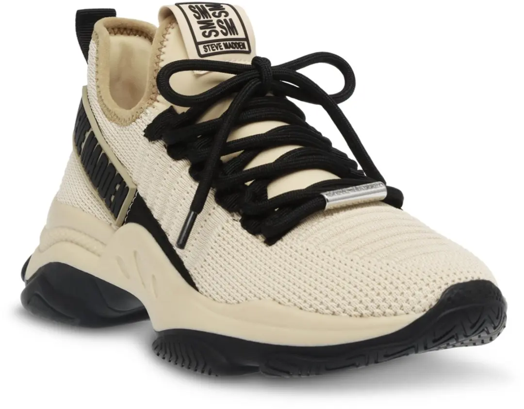 Steve Madden Mac-E Damestrainers 37 - Kaki/Zwart - afbeelding 2 van 6