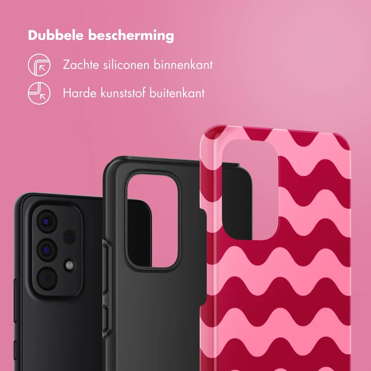 Selencia Hoesje Samsung Galaxy A53 Wave Vibes Lipstick