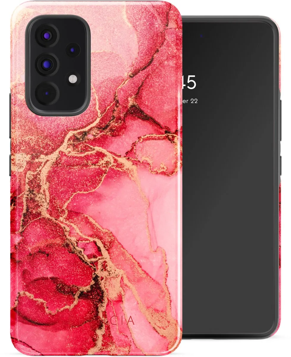 Selencia Hoesje Samsung Galaxy A53 Rosy Marble