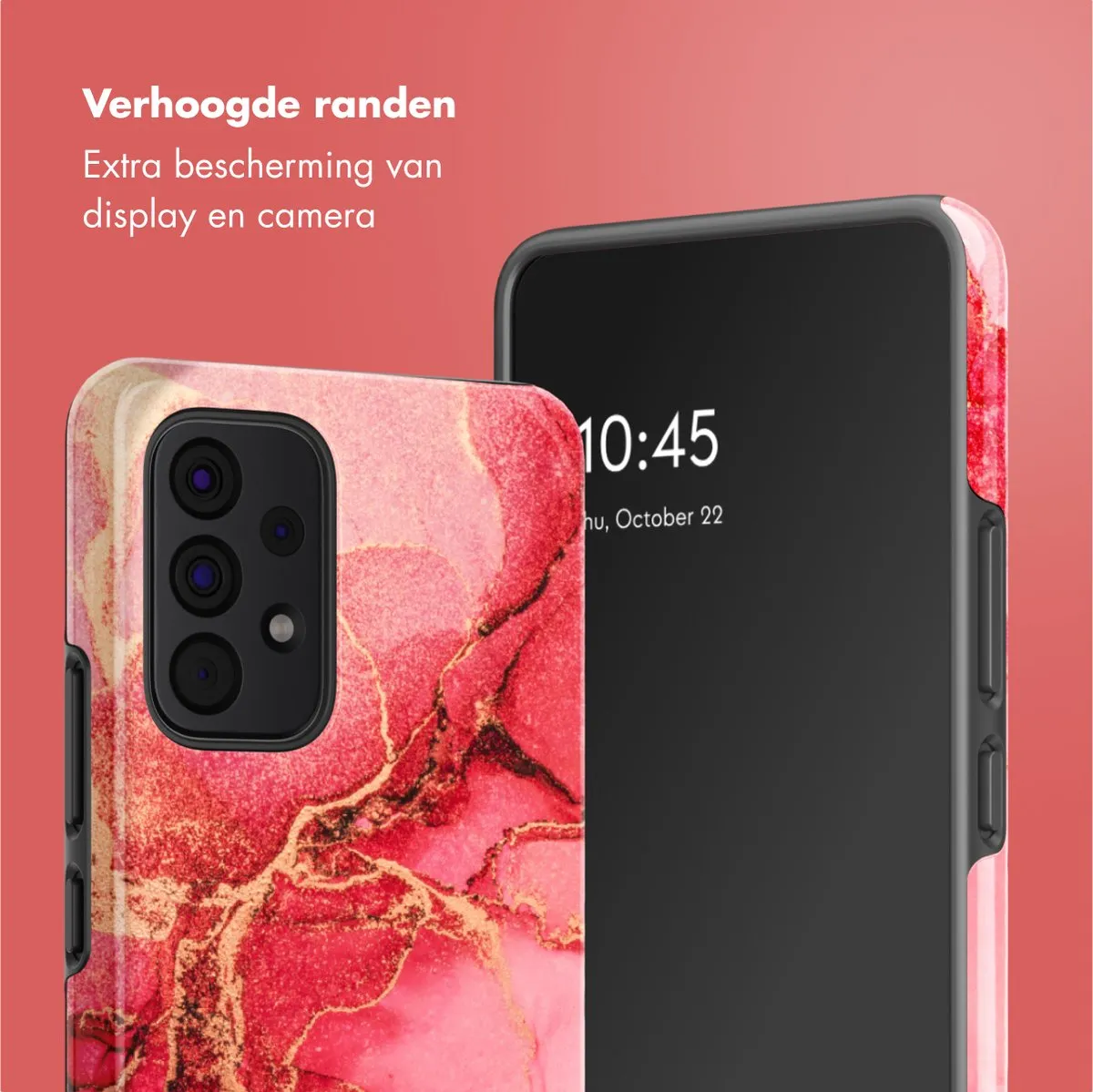 Selencia Hoesje Samsung Galaxy A53 Rosy Marble