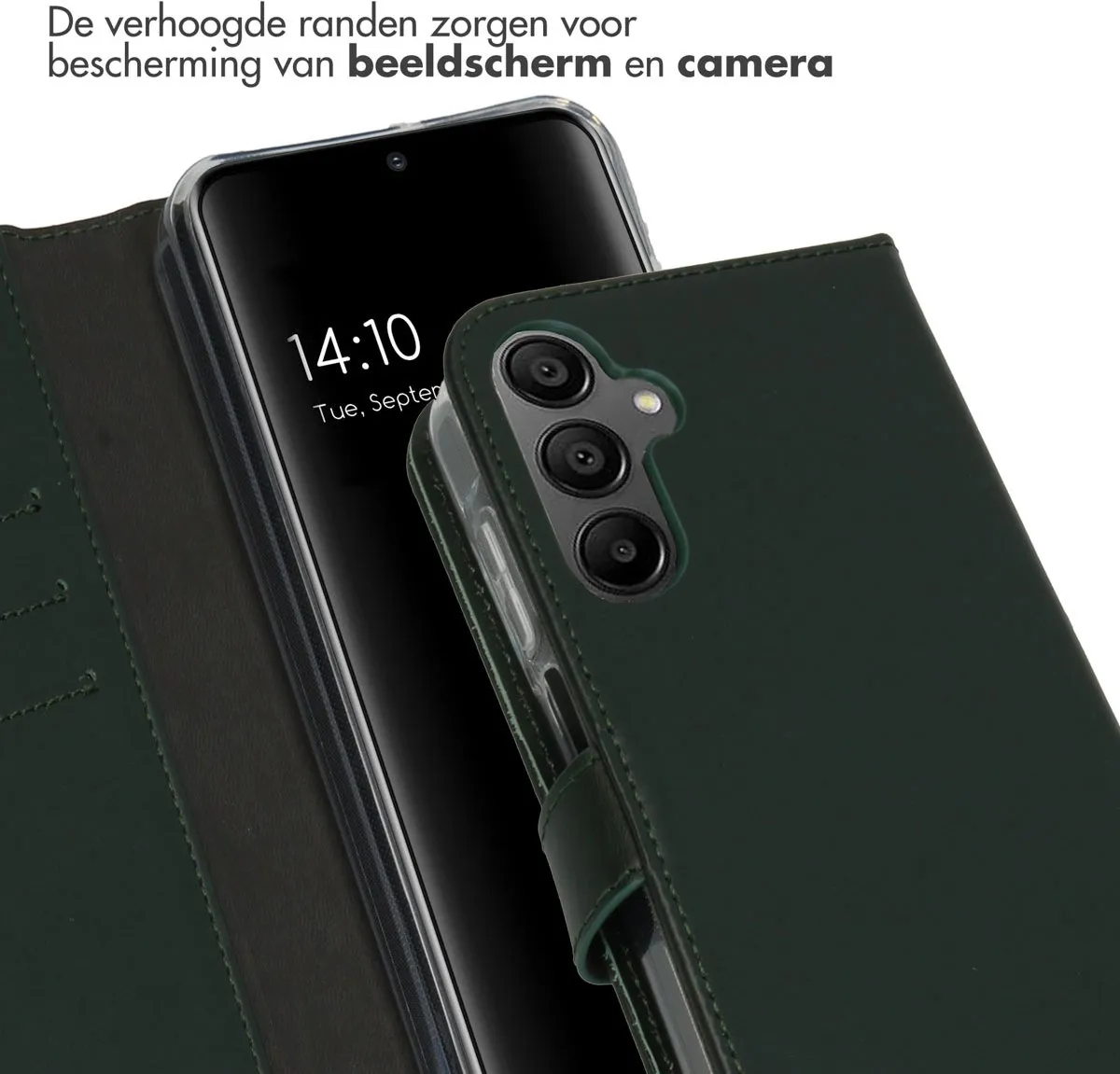 Selencia Hoesje Samsung Galaxy A15 - Groen - 3 Pasjes