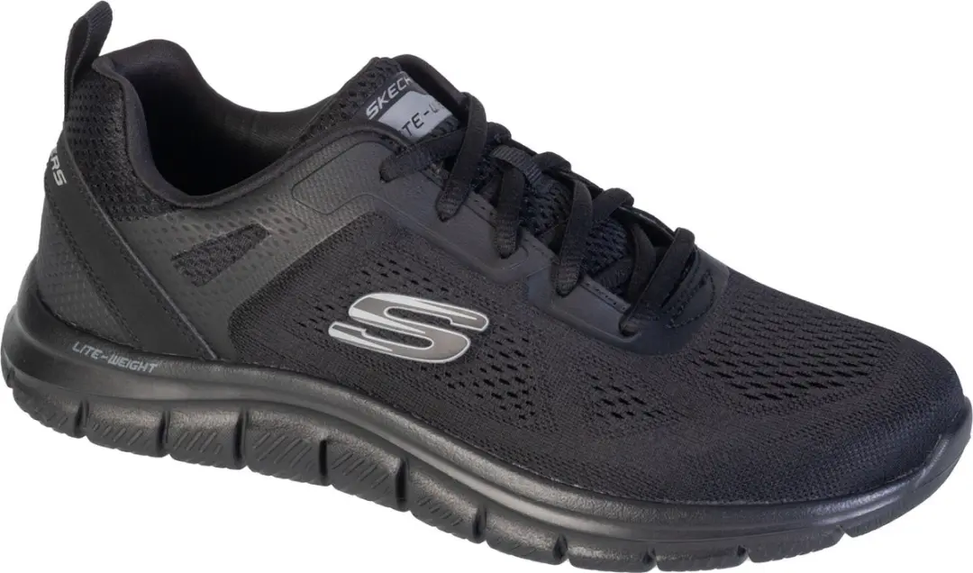 Skechers Track-Broader 232698-BBK, Mannen, Zwart, Sneakers,Sportschoenen, maat: