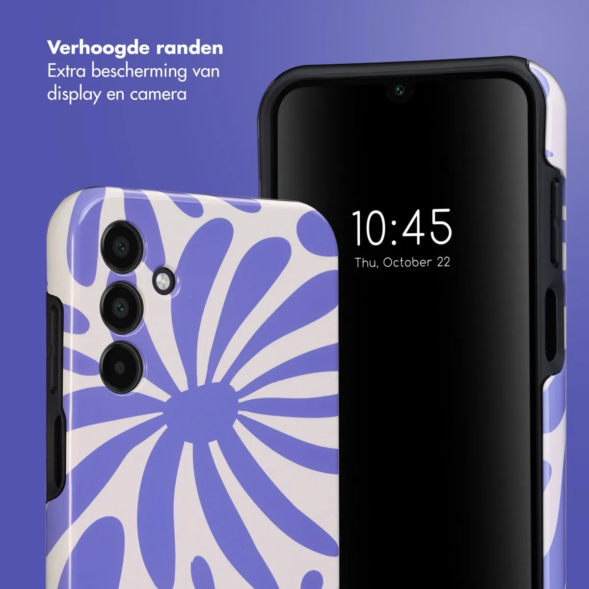 Selencia Hoesje Samsung Galaxy A15 Modern Bloom Sapphire Blue