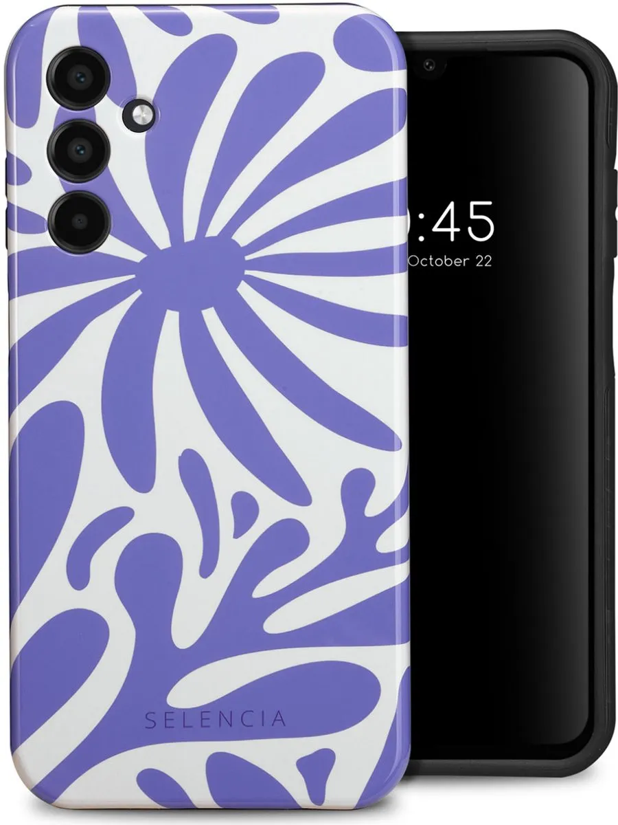 Selencia Hoesje Samsung Galaxy A15 Modern Bloom Sapphire Blue