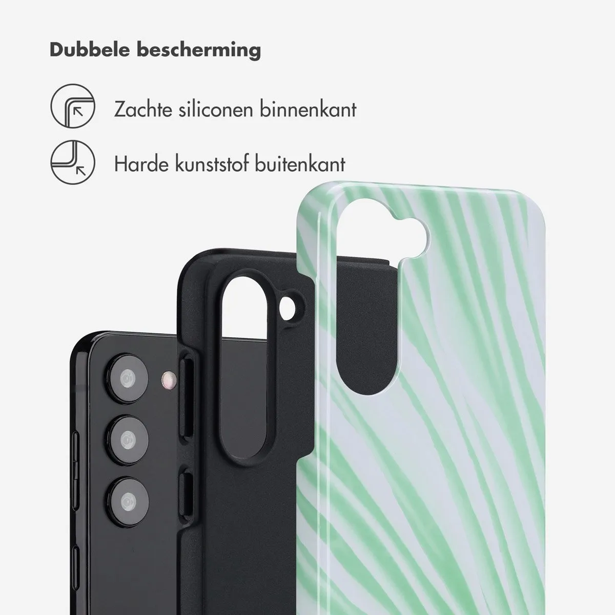 Selencia Hoesje Samsung Galaxy S23 Nature Grayed Jade