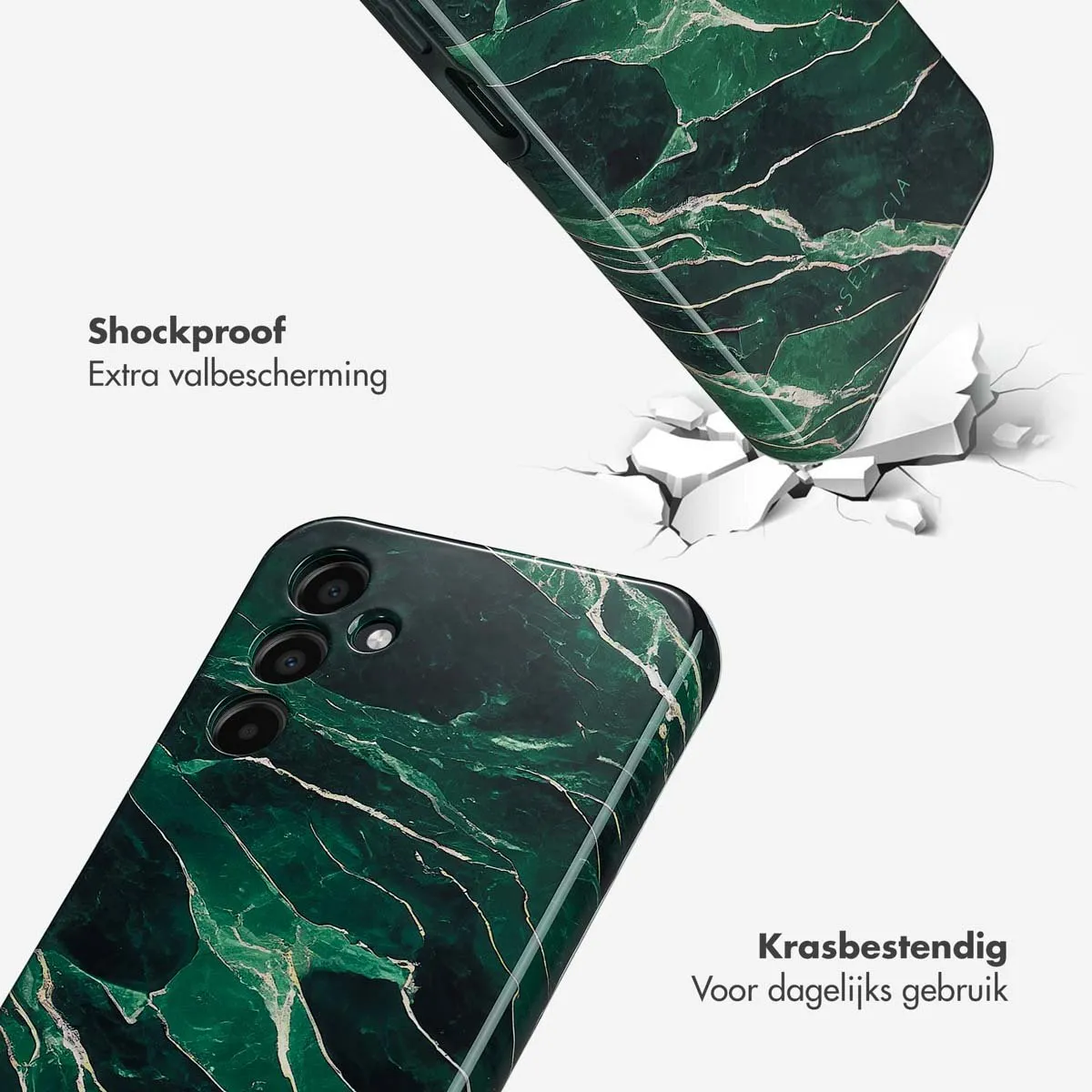 Selencia Hoesje Samsung Galaxy A15 Chic Marble Quartz
