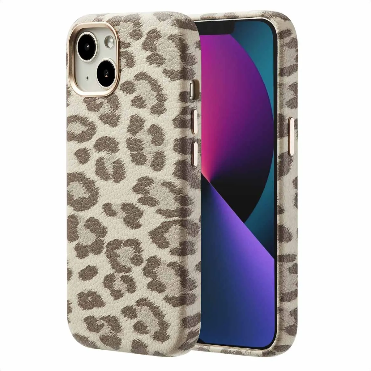 Selencia Hoesje iPhone 13 Sabi Backcover Panterprint