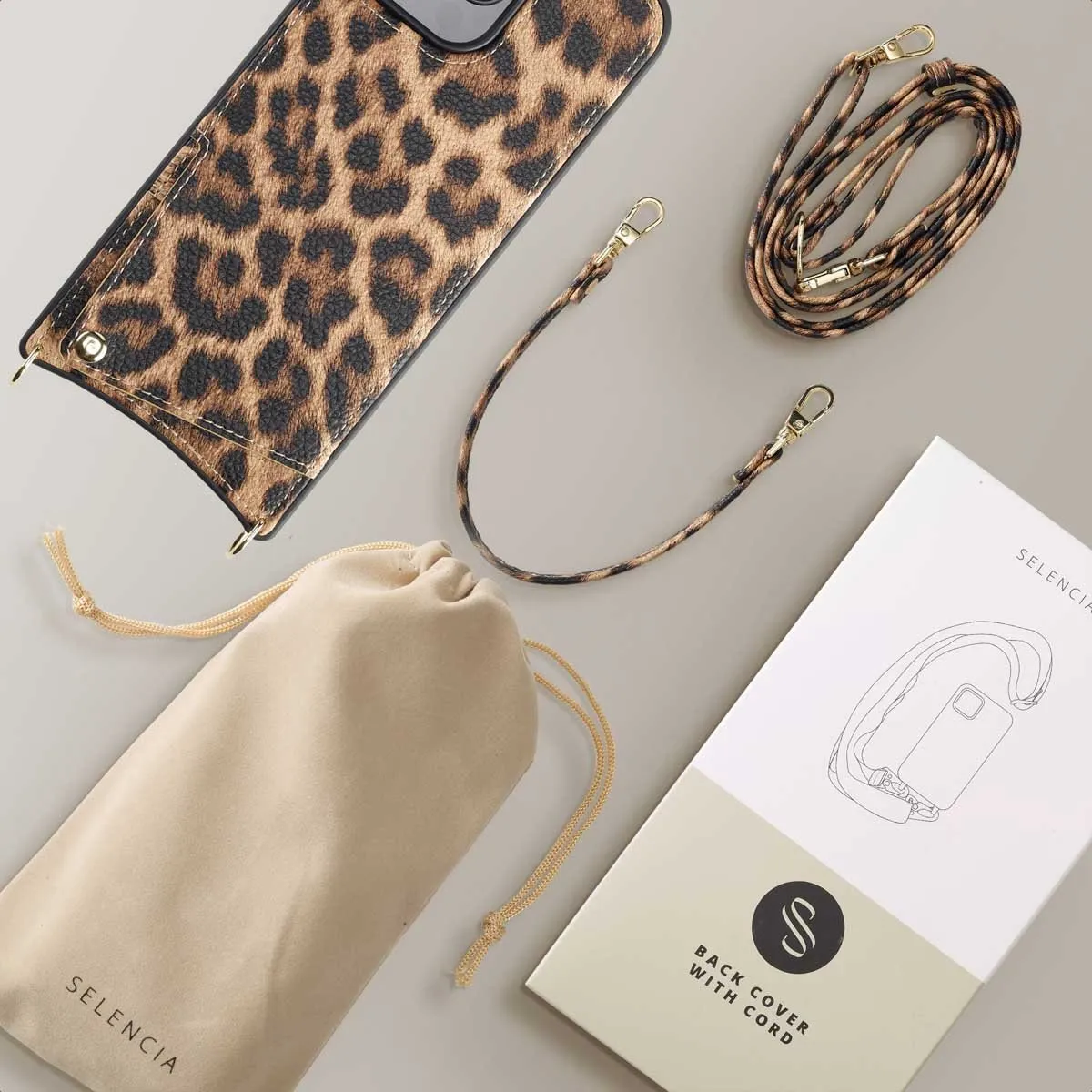 Selencia Hoesje iPhone 16 Pro Max Leopard - 2 Pasjes - afbeelding 6 van 6