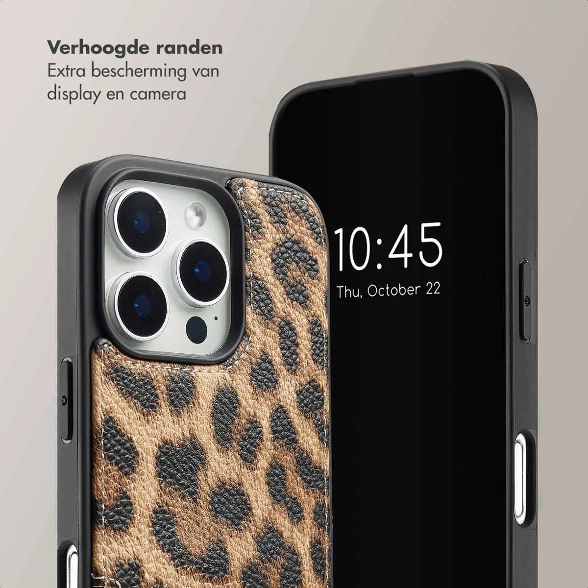 Selencia Hoesje iPhone 16 Pro Max Leopard - 2 Pasjes