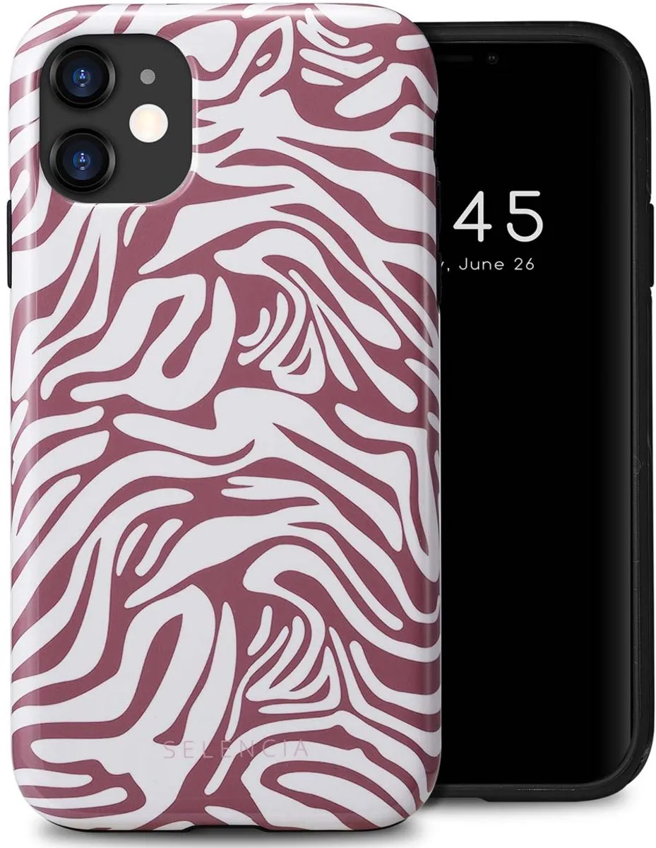Selencia Hoesje iPhone 11 Trippy Swirl Dark Rose