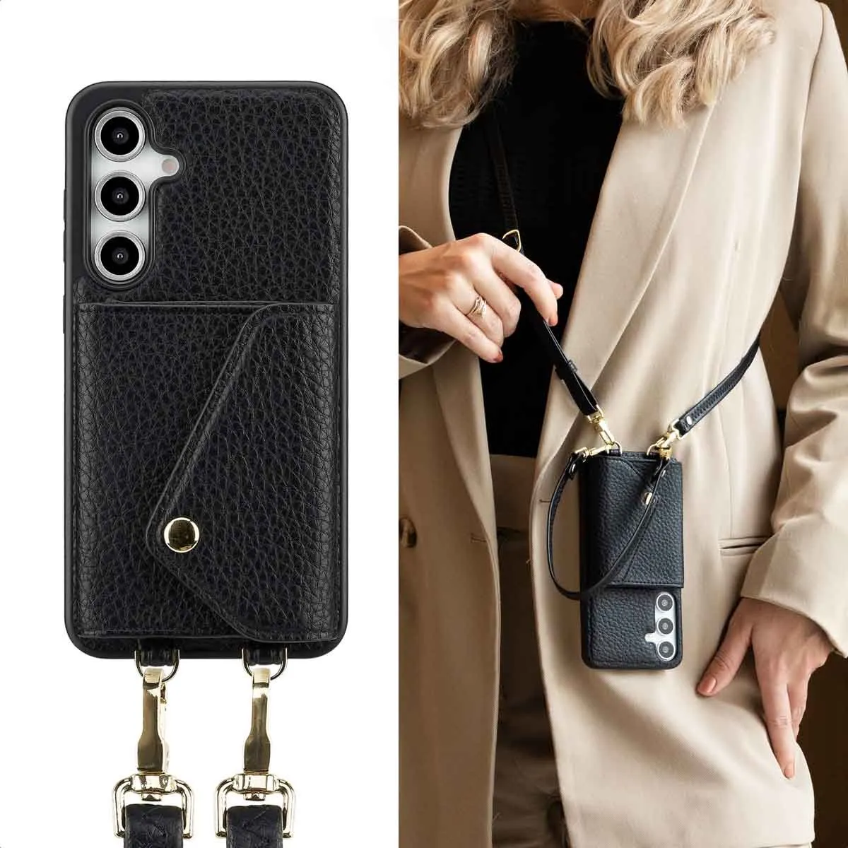 Selencia Koordhoes Samsung Galaxy S24 FE - Zwart