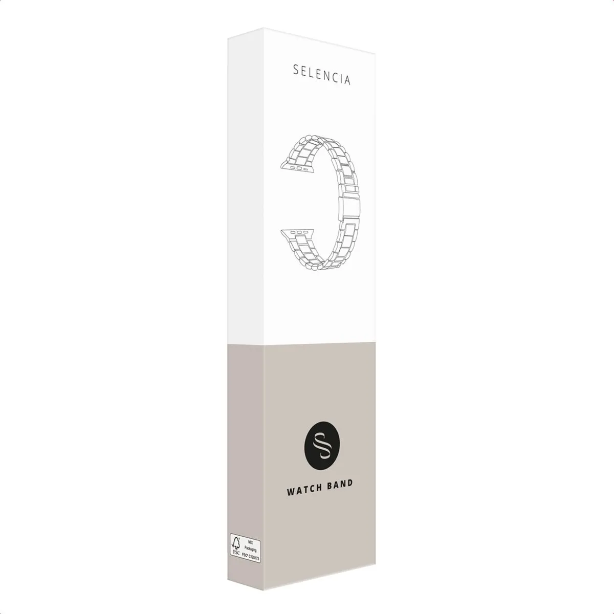 Selencia Chain Bandje Apple Watch 38-42mm - Zilver