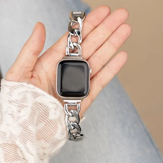 Selencia Chain Bandje Apple Watch 38-42mm - Zilver