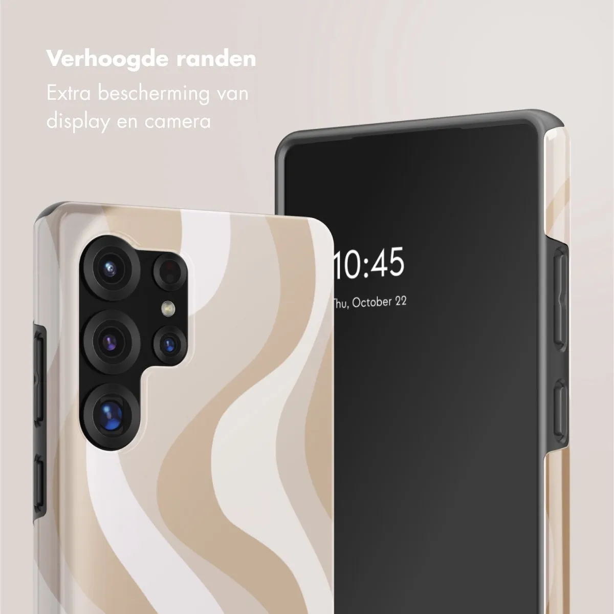 Selencia Hoesje Samsung Galaxy S25 Ultra Desert Waves Beige