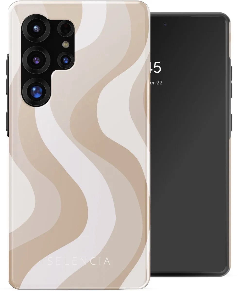 Selencia Hoesje Samsung Galaxy S25 Ultra Desert Waves Beige
