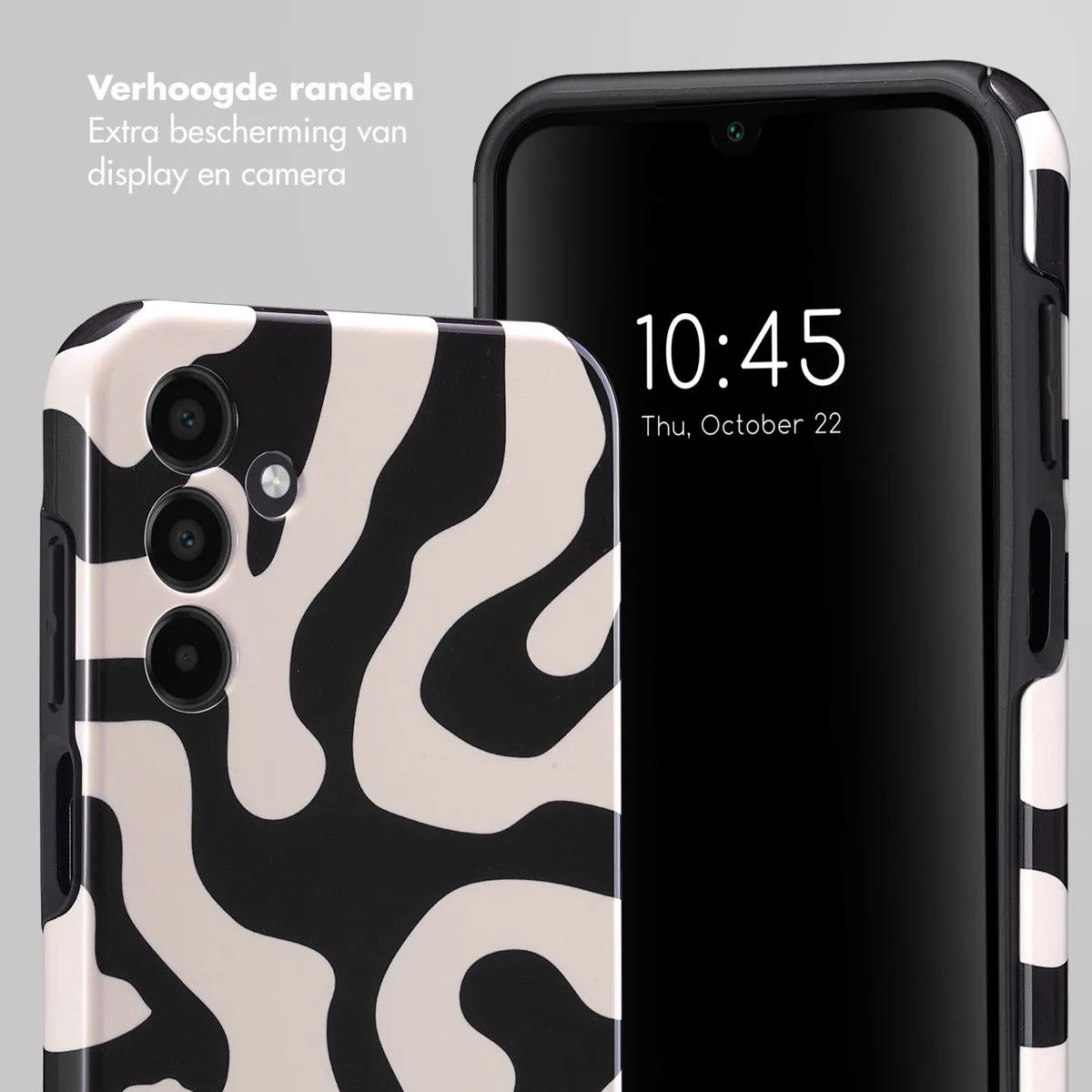 Selencia Hoesje Samsung Galaxy A15 - Art Wave Black
