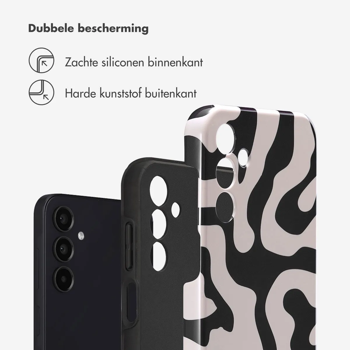 Selencia Hoesje Samsung Galaxy A15 - Art Wave Black