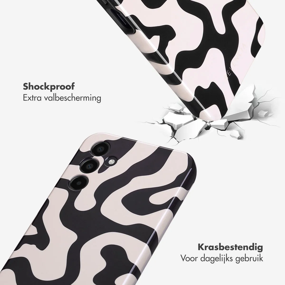 Selencia Hoesje Samsung Galaxy A15 - Art Wave Black
