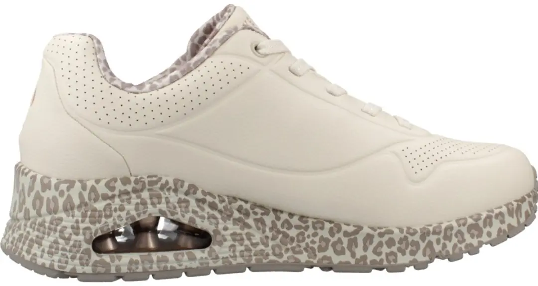Skechers uno safari time 155412/WHLD white leopard