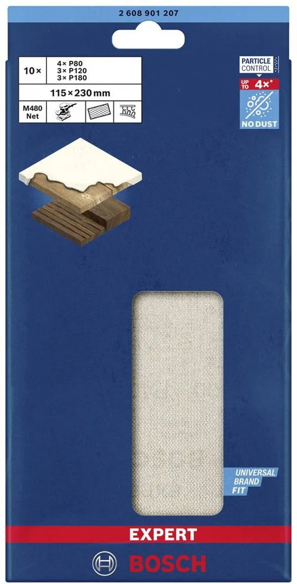 Bosch Professional EXPERT M480 Schuurnetset - 10 Stuks