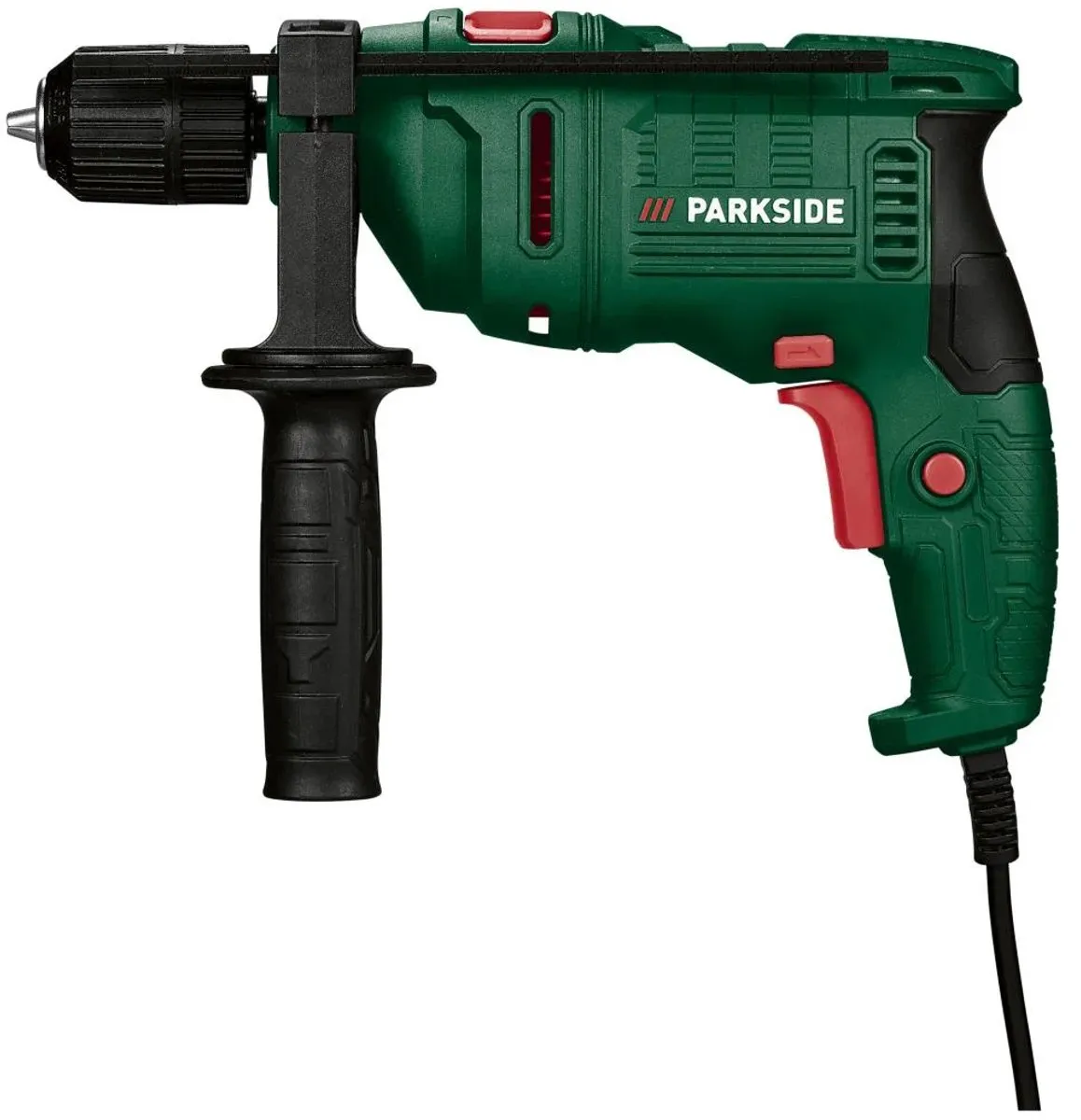 PARKSIDE Boorhamer 500 W - max. 3200 rpm -Rechts-/linksdraaiend - Extra handvat 360° verstelbaar (12 standen) Traploos regelbaar toerental