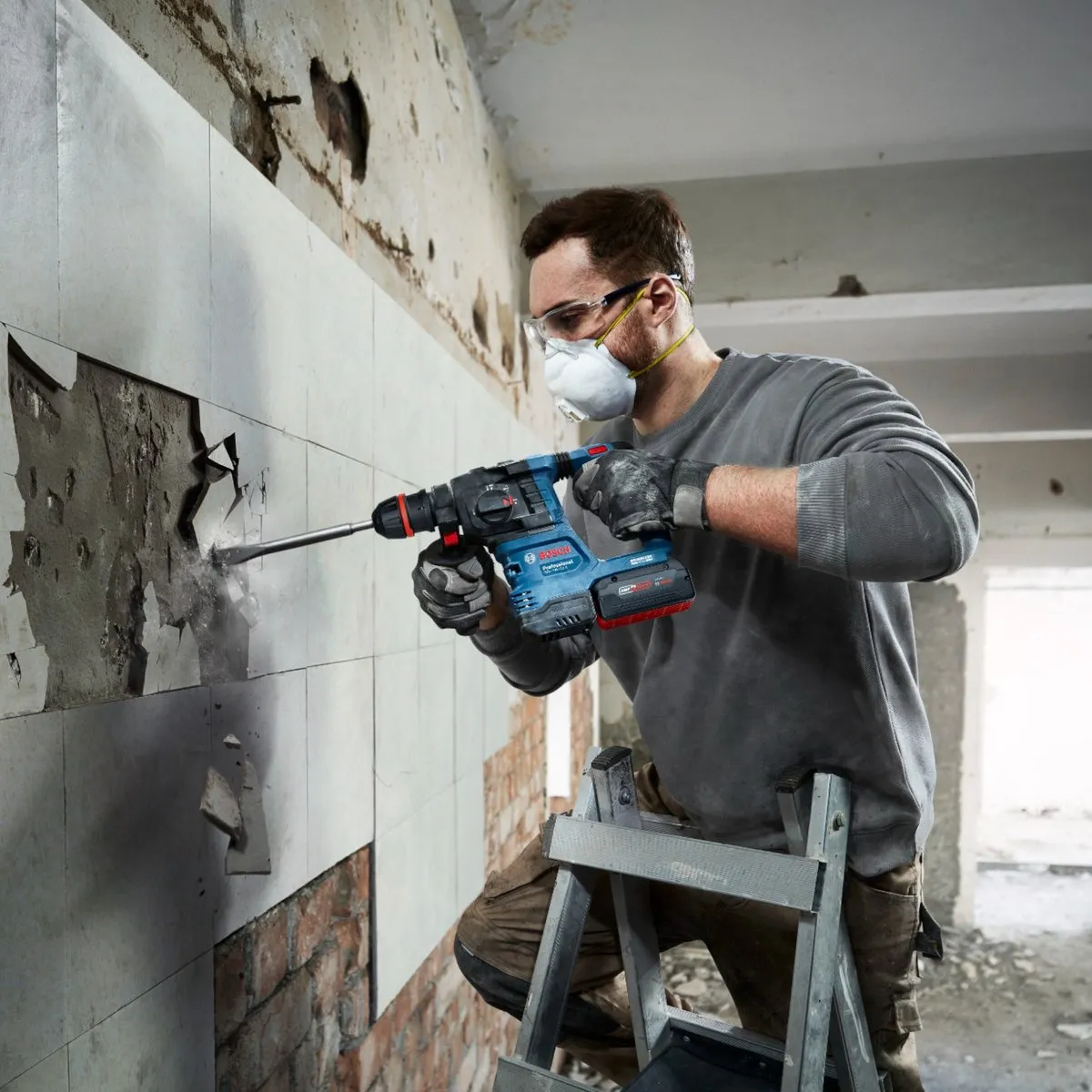 Bosch Professional GBH 18V-22 Accuboormachine - 18V - 1,9J SDS Plus - 2x 4,0Ah Accu