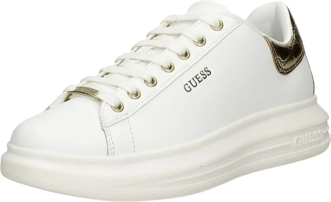 Guess Vibo Dames Sneakers Laag - White Gold - Maat 35 - afbeelding 4 van 6