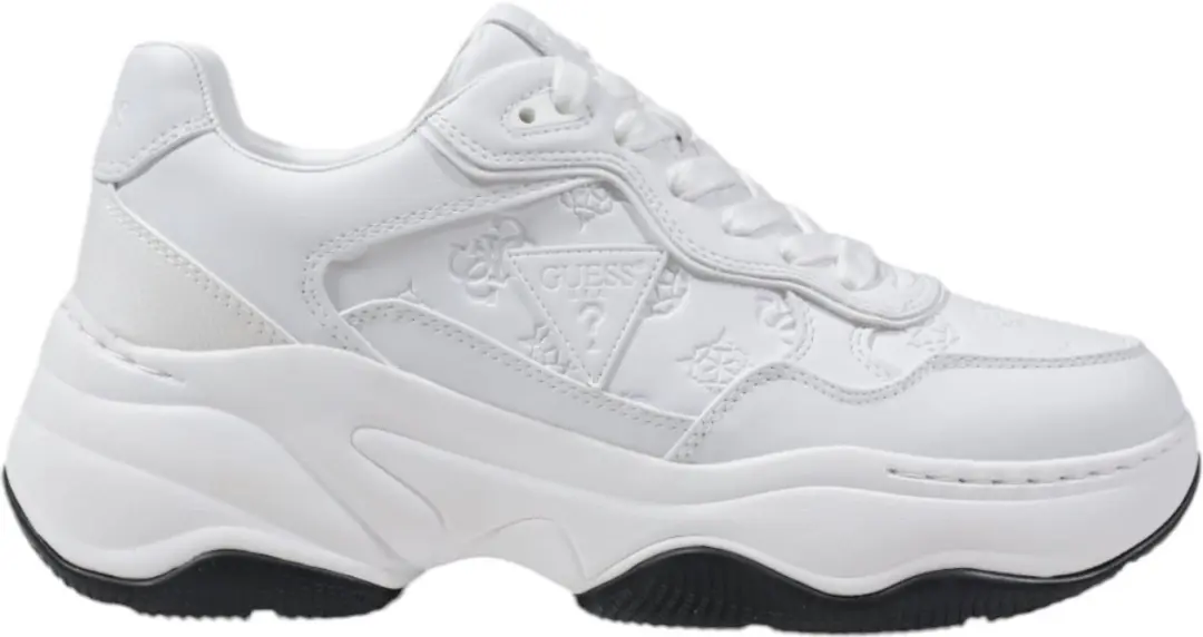 Guess Hapyy Sneakers Dames - Leer - Wit - Maat 41 - afbeelding 3 van 6