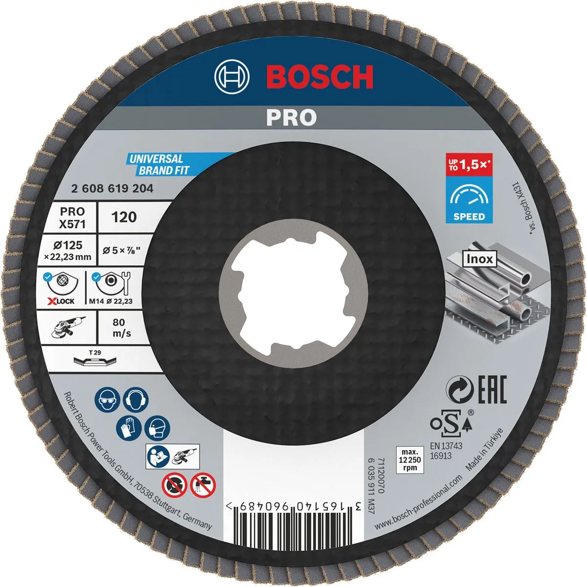 Bosch Professional Lamellenschijf Xlock 125mm Metaal
