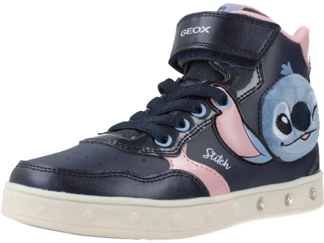 GEOX Skylin Meisjes Sneakers - Marineblauw/Rose - Maat 27 - afbeelding 3 van 6