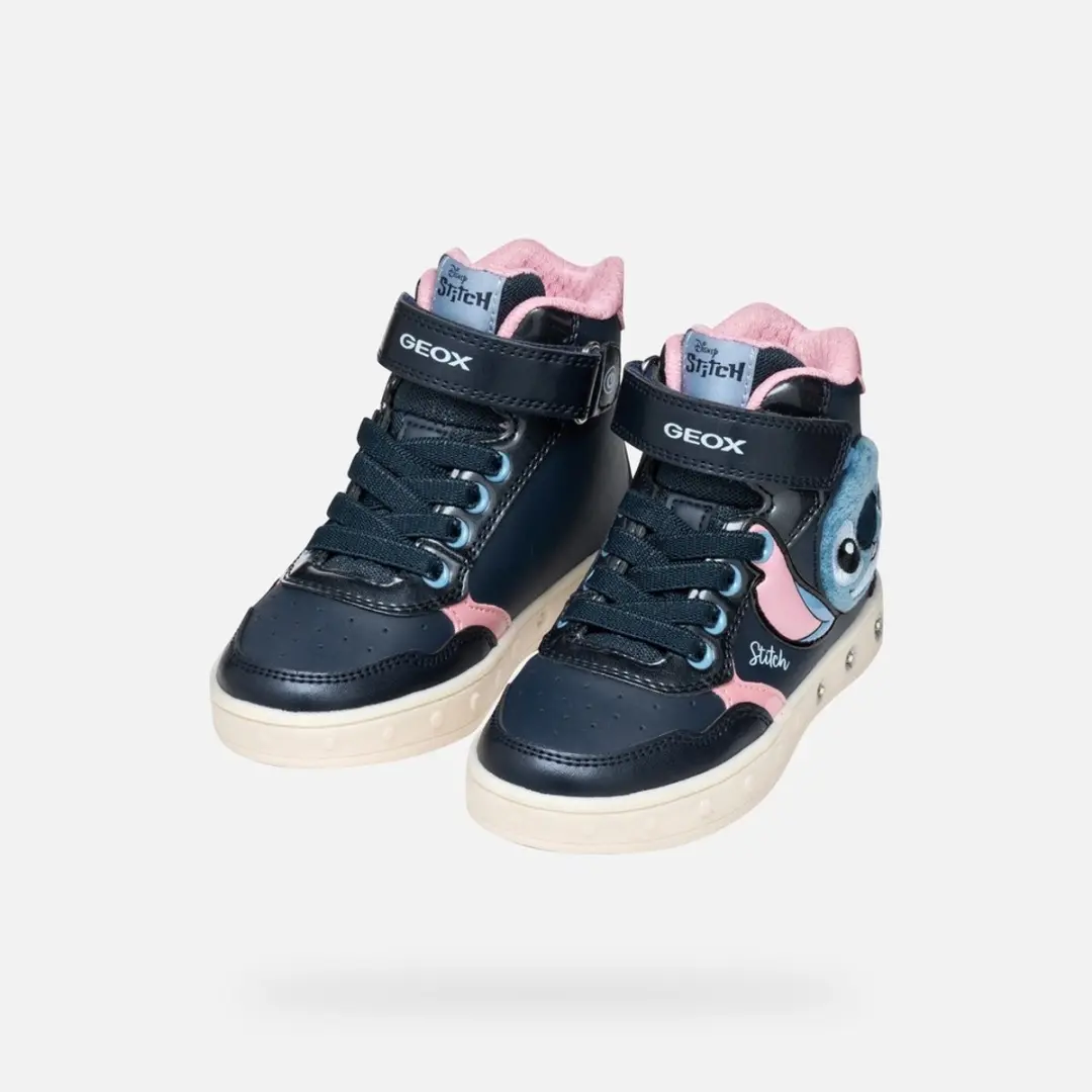 GEOX Skylin Meisjes Sneakers - Marineblauw/Rose - Maat 27 - afbeelding 4 van 6