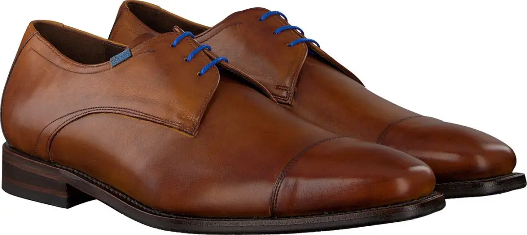 Floris van Bommel SFM-30064 Heren Nette Schoenen - Cognac - Maat 41 - afbeelding 2 van 6