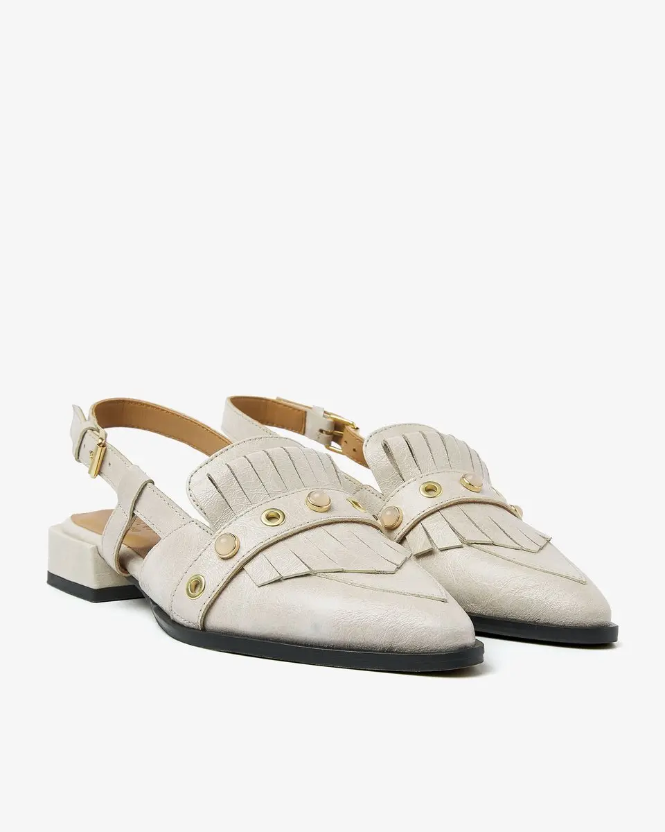 VIA VAI Jazz Tammi Slingbacks - Leer Beige 40 - afbeelding 2 van 6