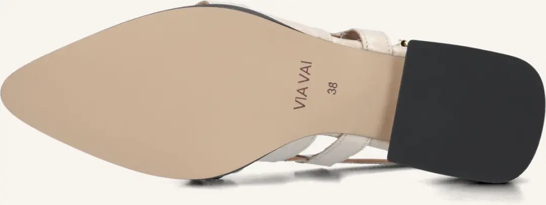 VIA VAI Jazz Tammi Slingbacks - Leer Beige 40 - afbeelding 4 van 6