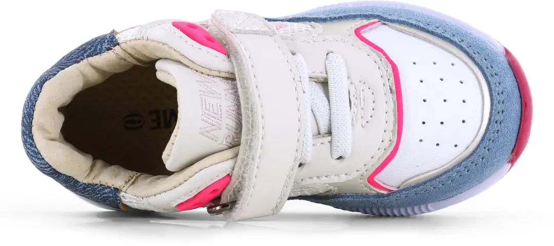 Shoesme Meisjes Sneakers - Jeans Blue Fuchsia - Maat 30 - afbeelding 2 van 6