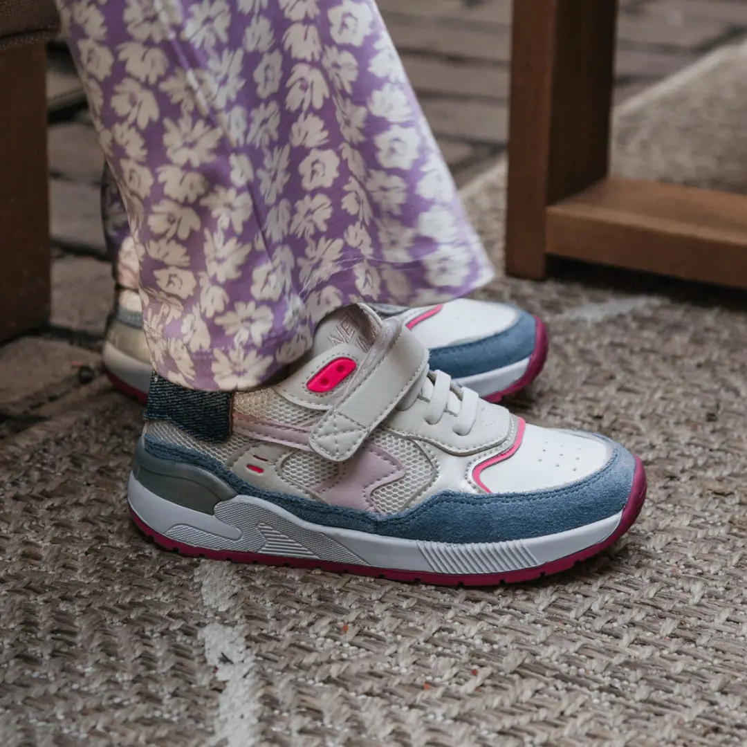 Shoesme Meisjes Sneakers - Jeans Blue Fuchsia - Maat 30 - afbeelding 5 van 6