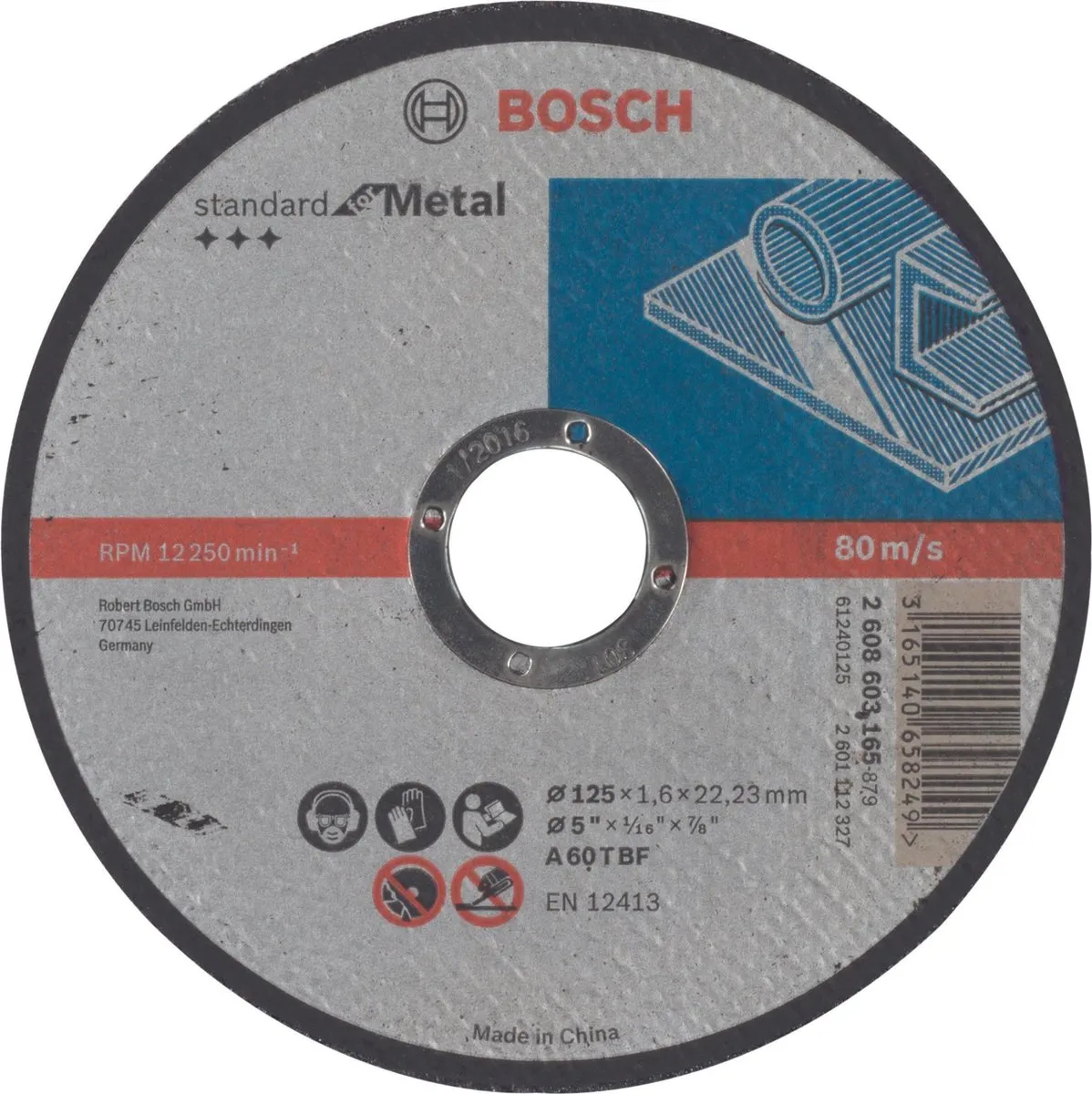 Bosch Professional Doorslijpschijf A 60 T BF 125mm Metaal