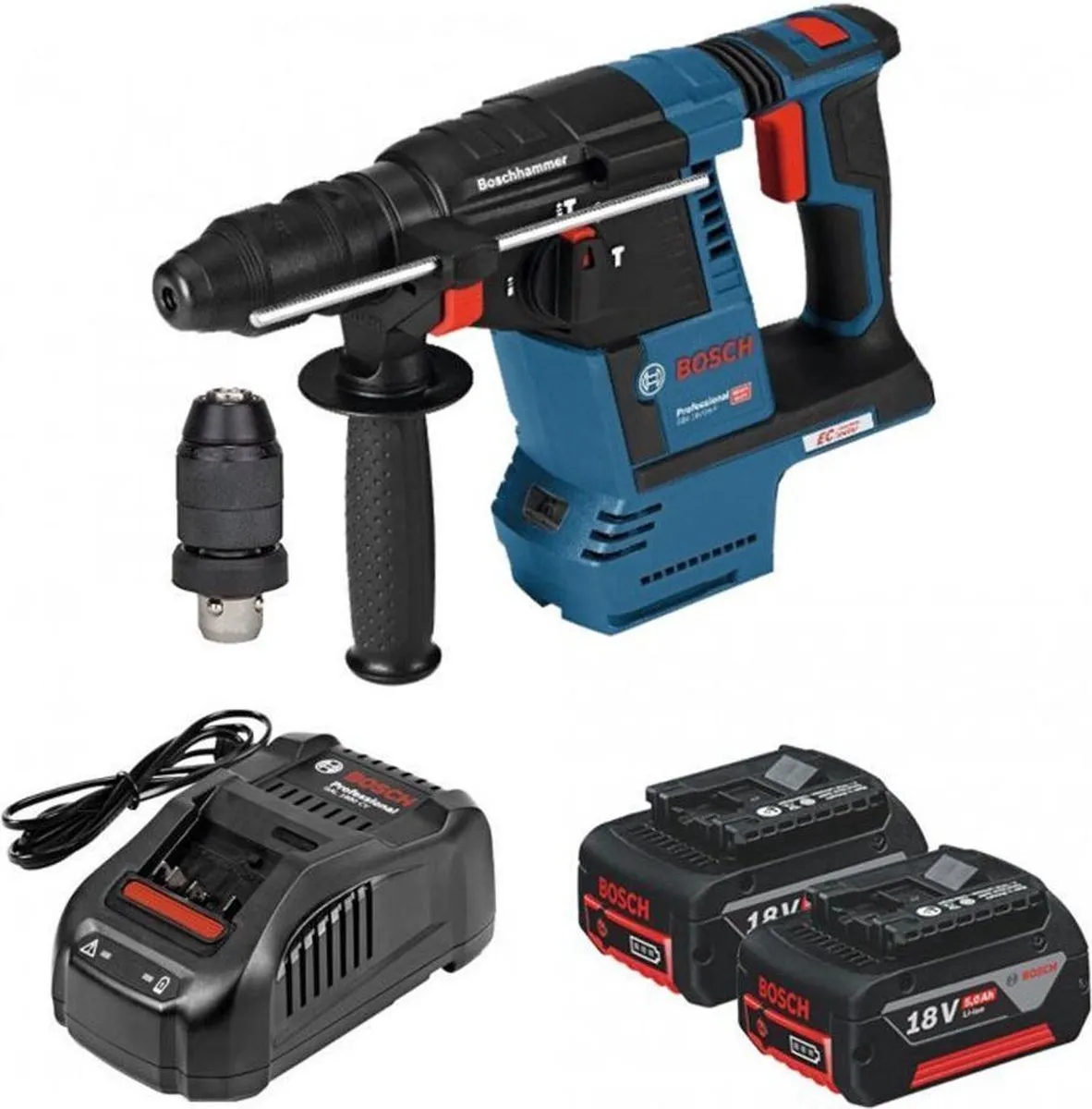Bosch Professional GBH 18V-26 F Accuboormachine - 2 Accu's