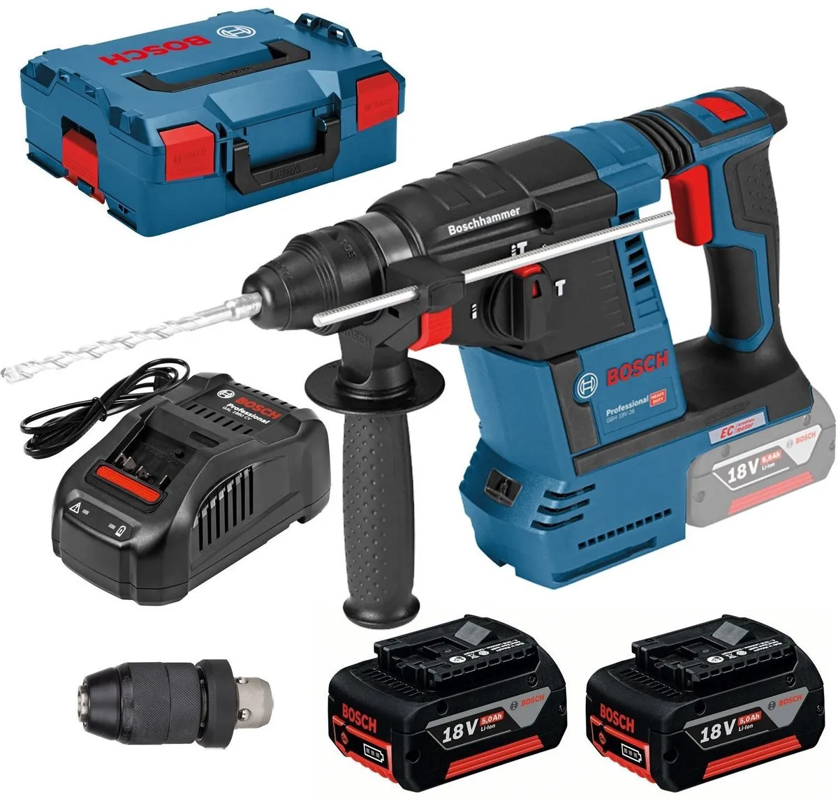 Bosch Professional GBH 18V-26 F Accuboormachine - 2 Accu's