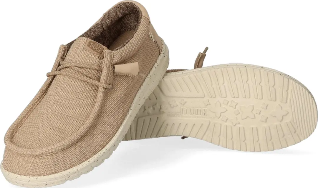 HEYDUDE Wally Sport Mesh Heren Instappers - Tan/White 46 - afbeelding 5 van 6